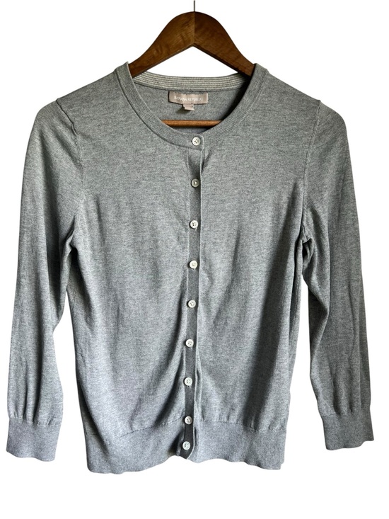Banana Republic Sweaters - Banana Republic Silk Blend Cardigan Womens M Gray Button Front Layering Classic